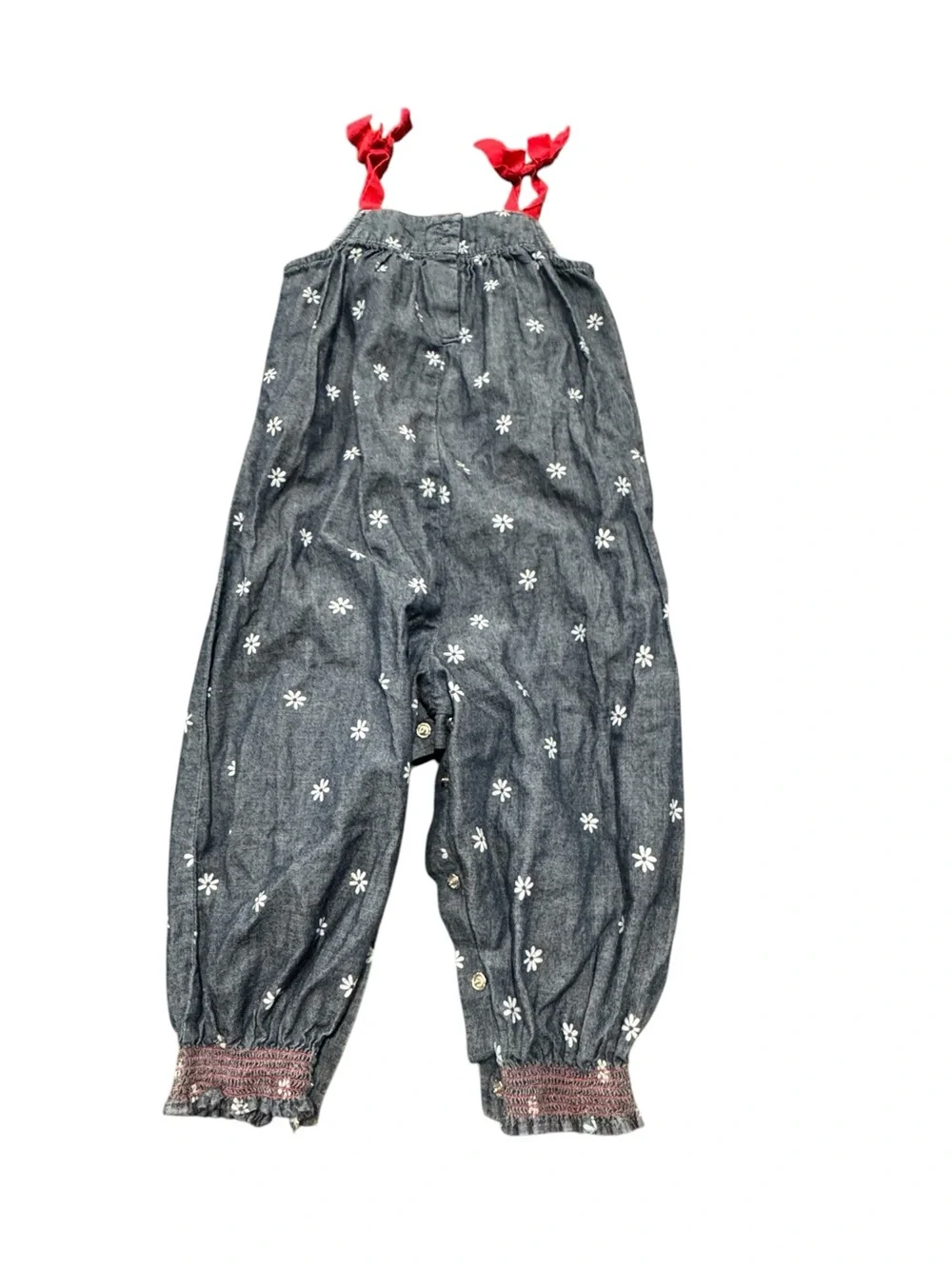 Gymboree Spring Forward Daisy Chambray Romper Baby Girl 18-24 M  4th of July